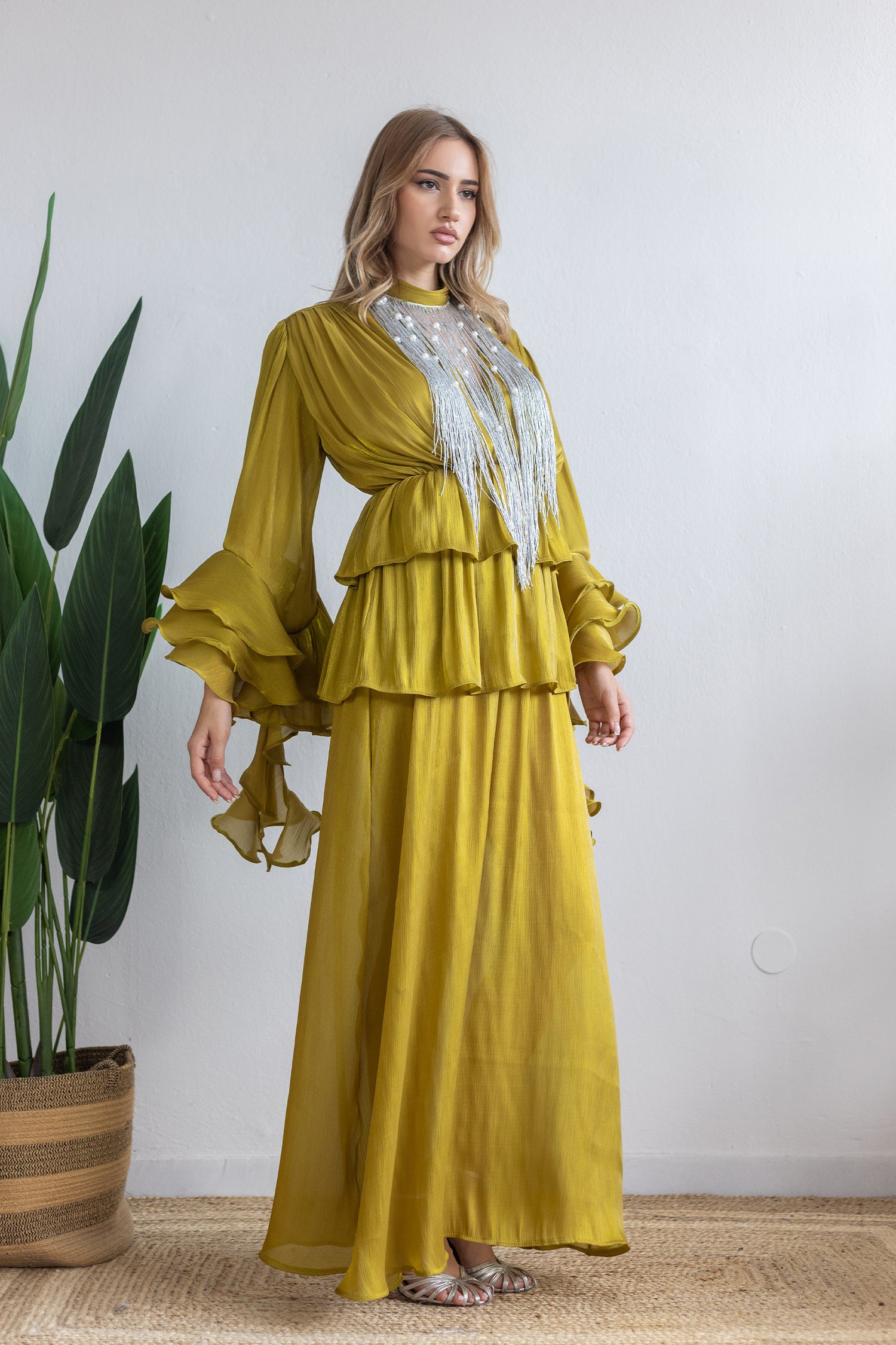 Indra Olive Dress