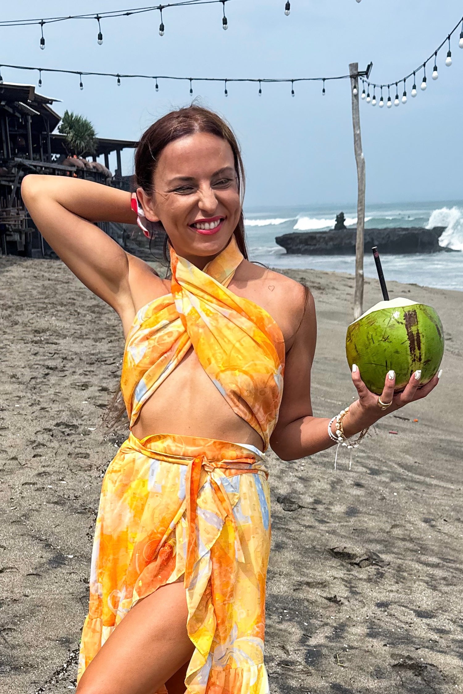 Odette Yellow Multiway Scarf Top