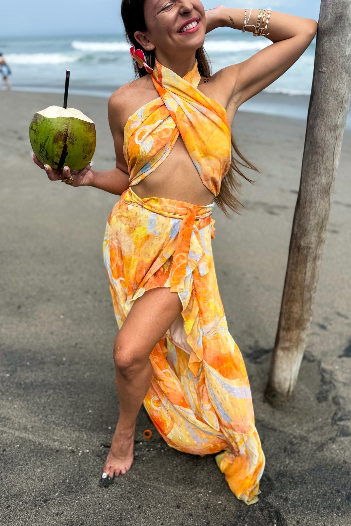 Odette Yellow Multiway Scarf Top