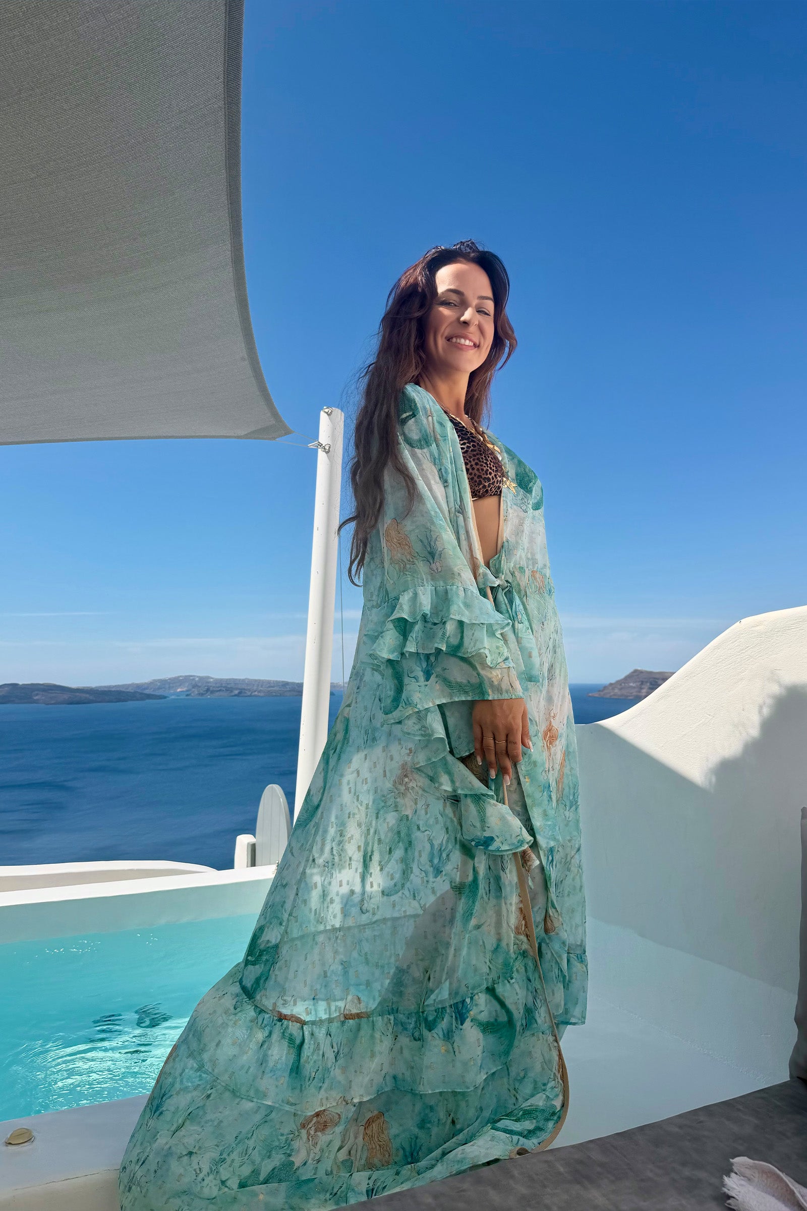 Nerissa Κιμονό μπλε