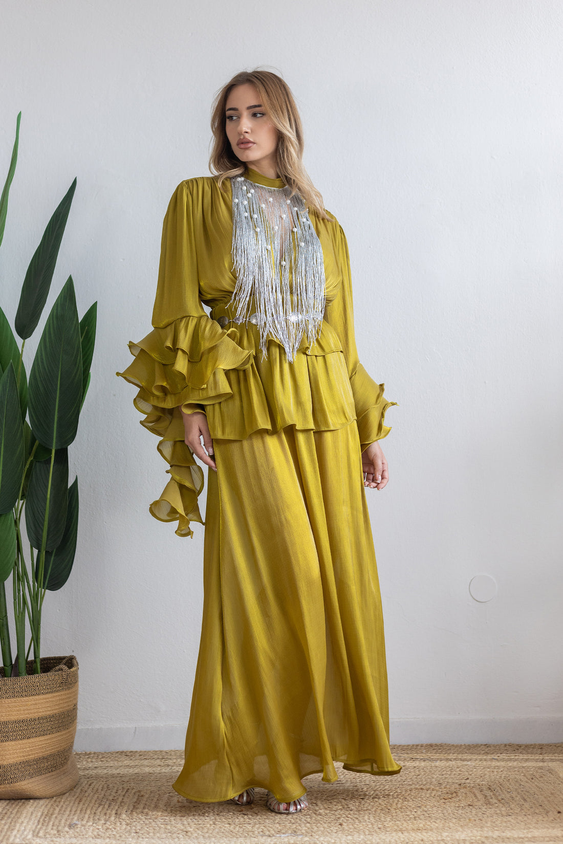 Indra Olive Dress