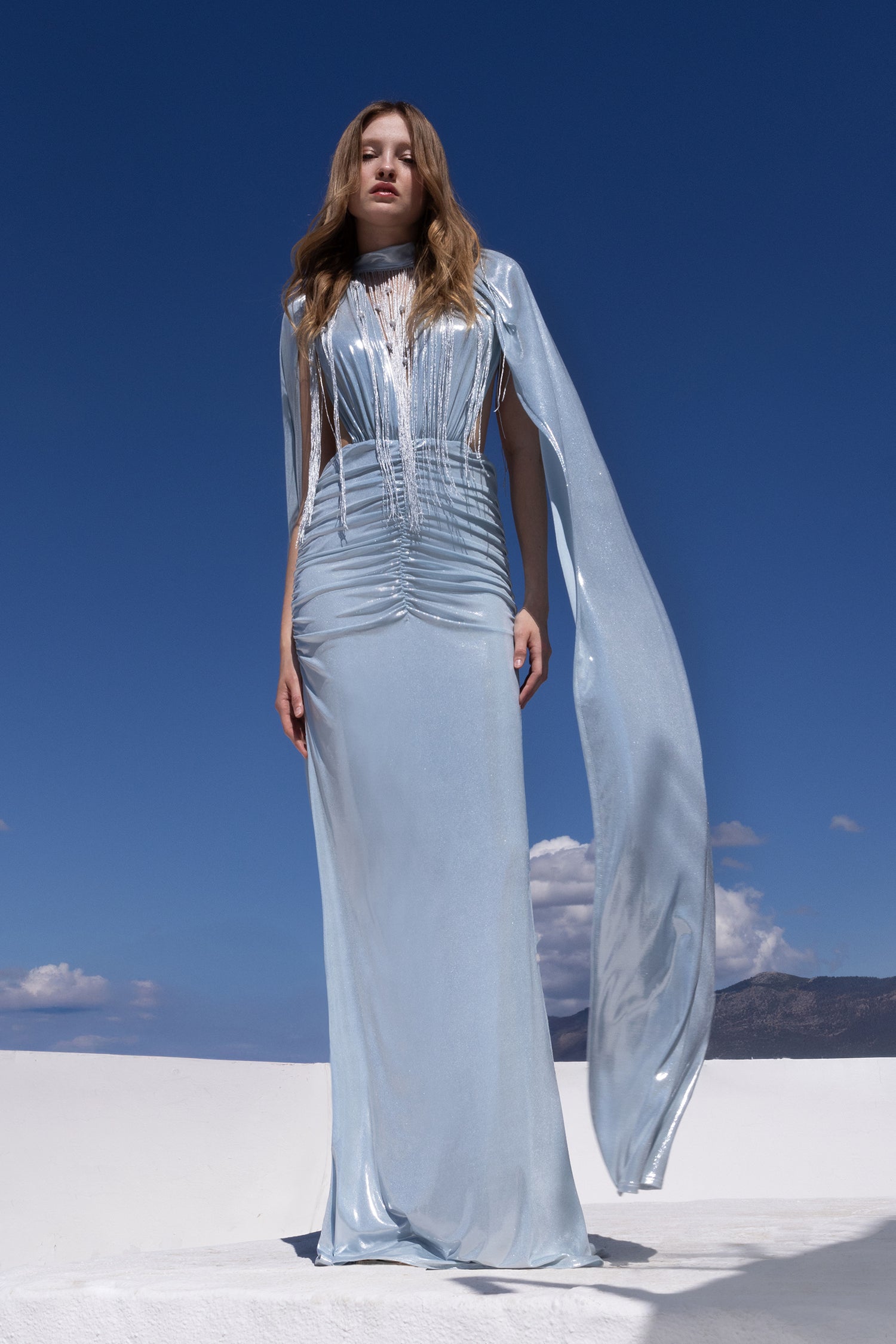 Zinnara Dress in Blue