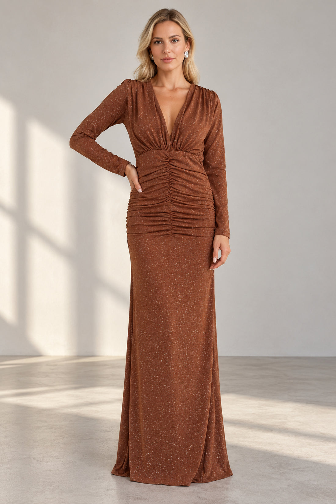 Olivia Brown Dress