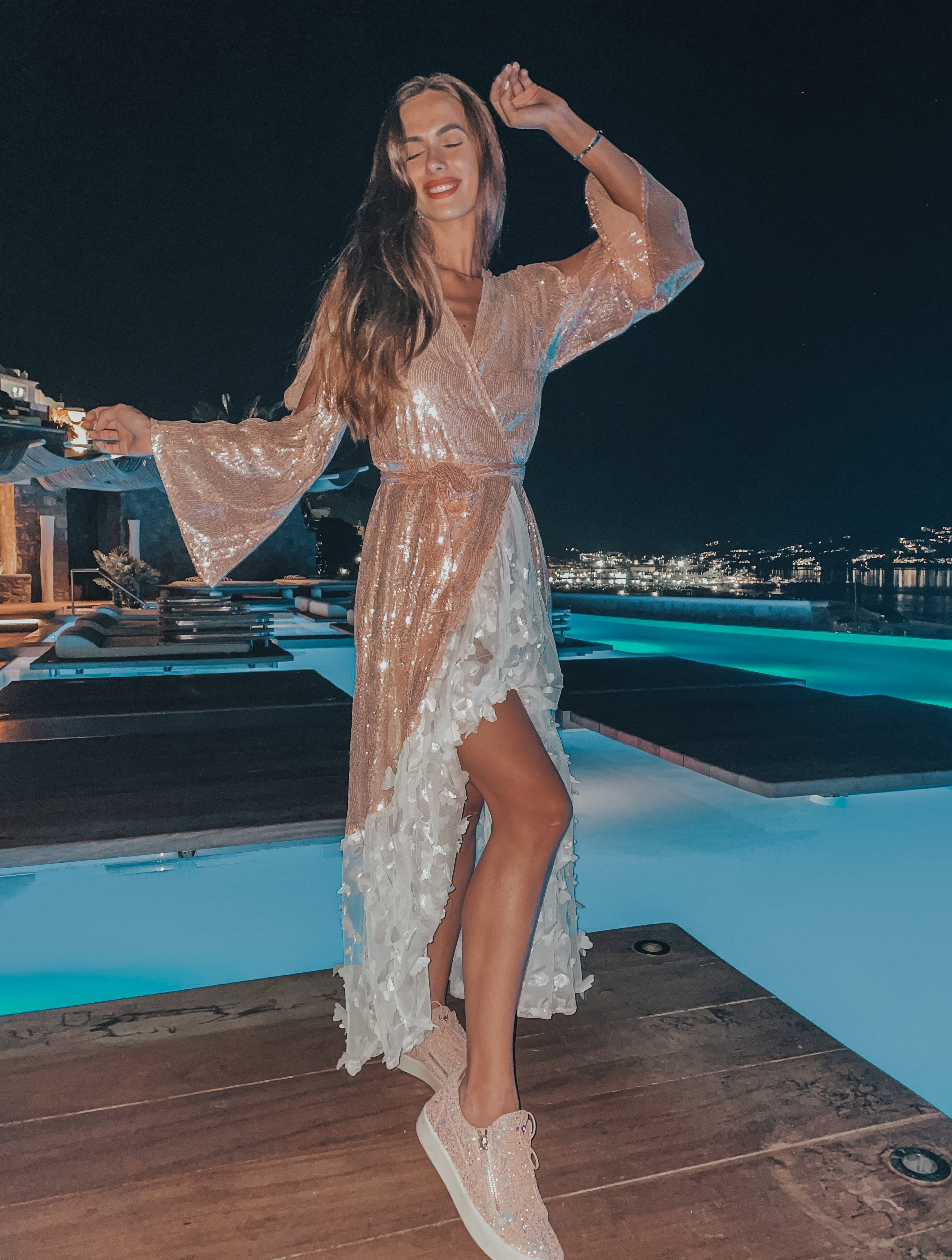 Perla Kimono Dress